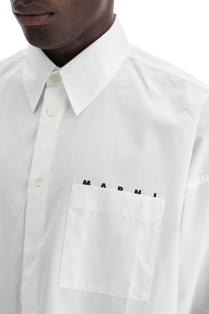 Marni Boxy Shirt With Pocket Detail   White