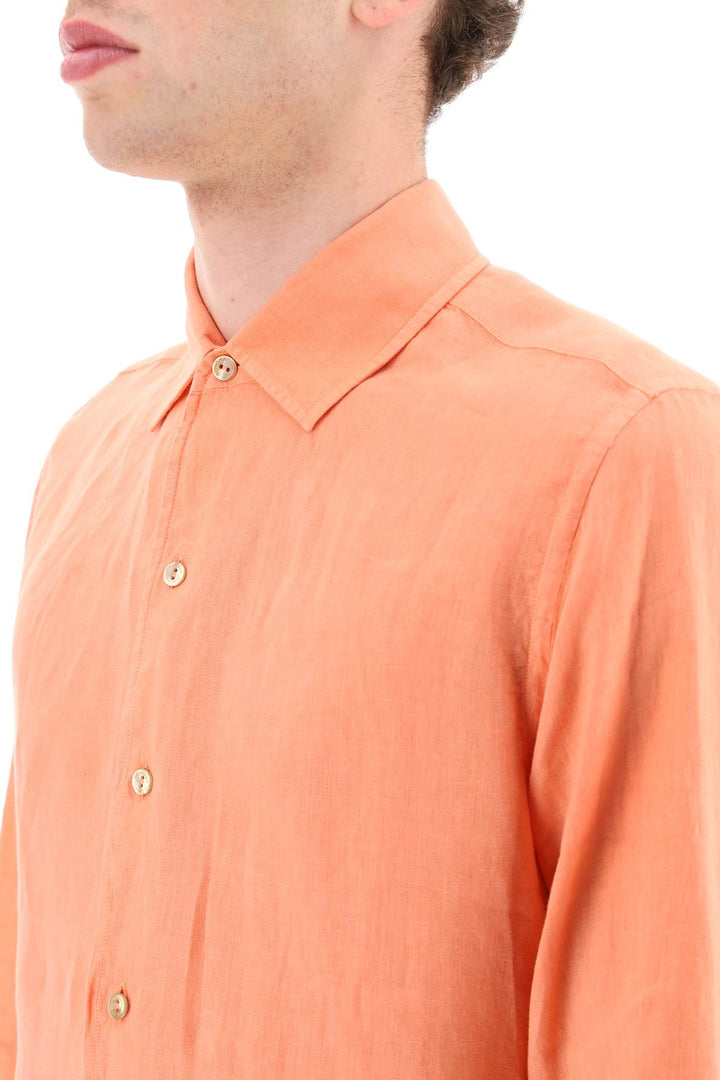 Agnona Classic Linen Shirt   Arancio