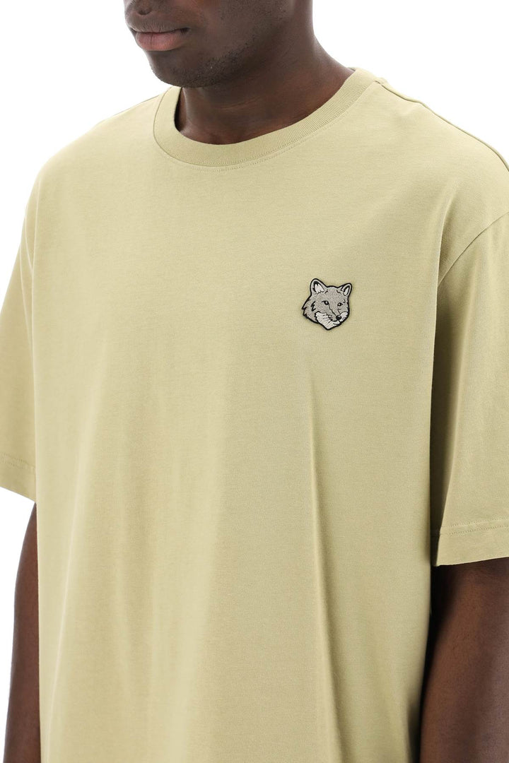 Maison Kitsune Bold Fox Head Patch T Shirt   Khaki