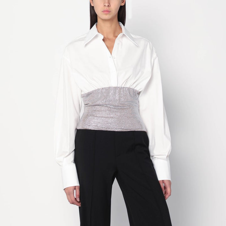 Giuseppe di Morabito shirt with rhinestone bustier