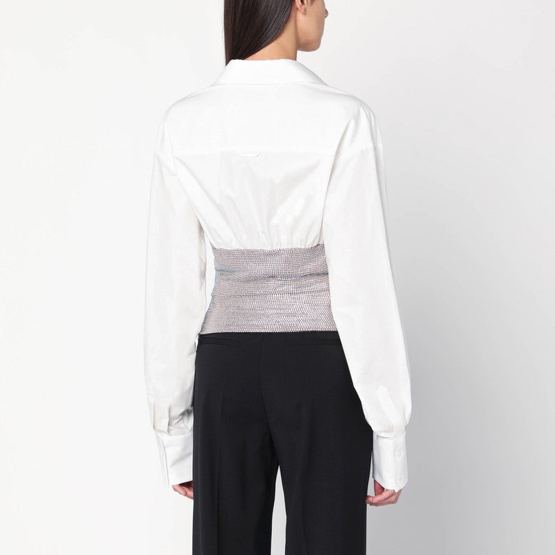 Giuseppe di Morabito shirt with rhinestone bustier
