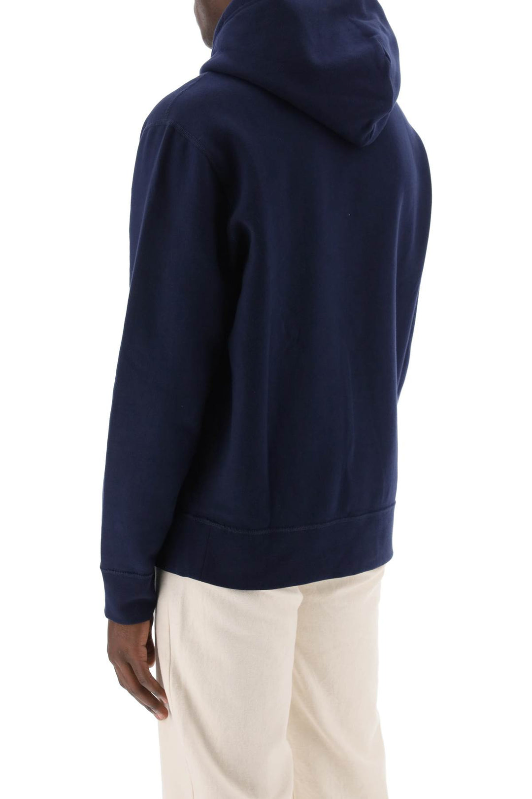 Polo Ralph Lauren Hoodie In Fleece Back Cotton   Blu