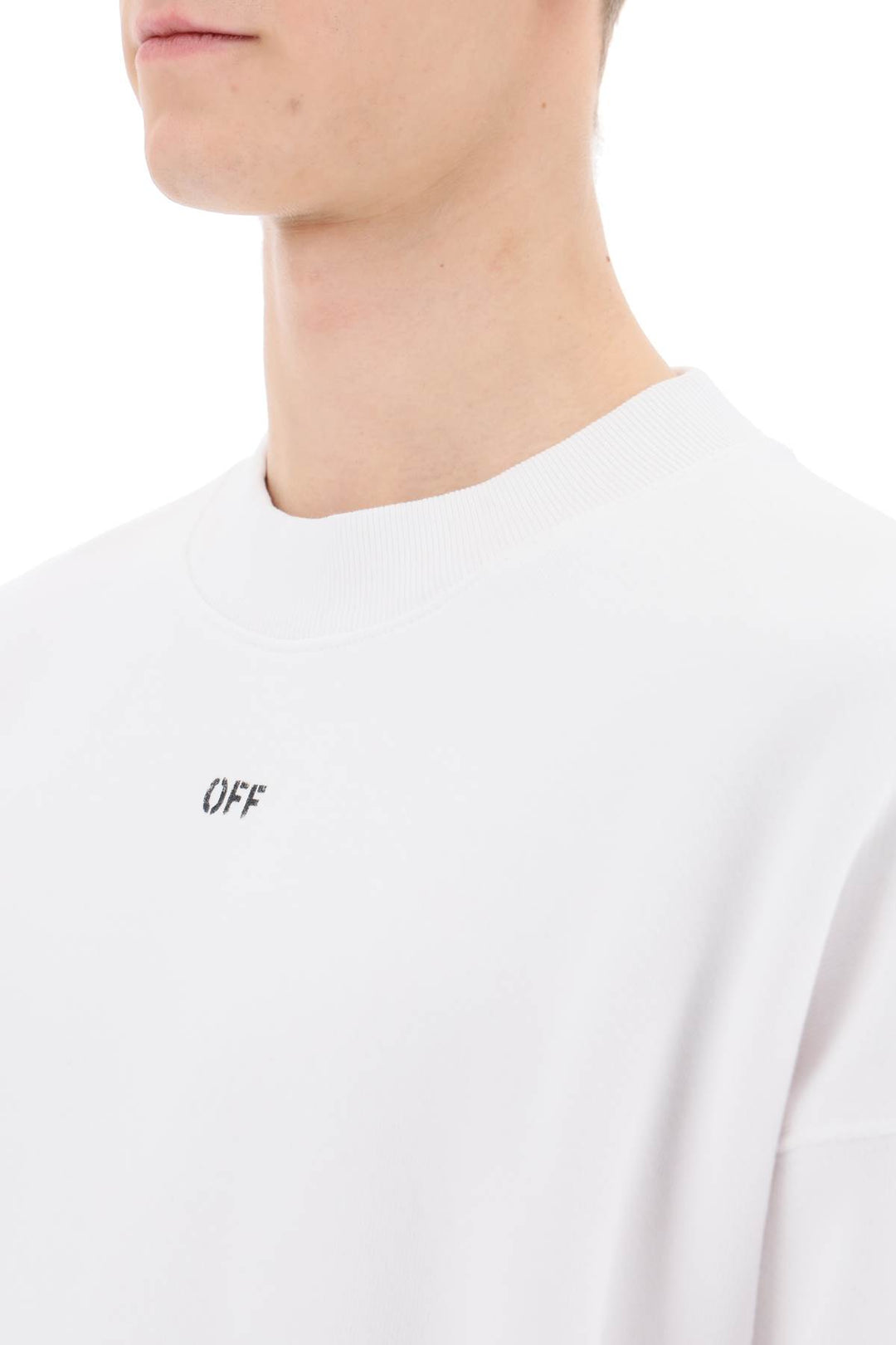 Off White Skate Sweatshirt With Off Logo   Bianco