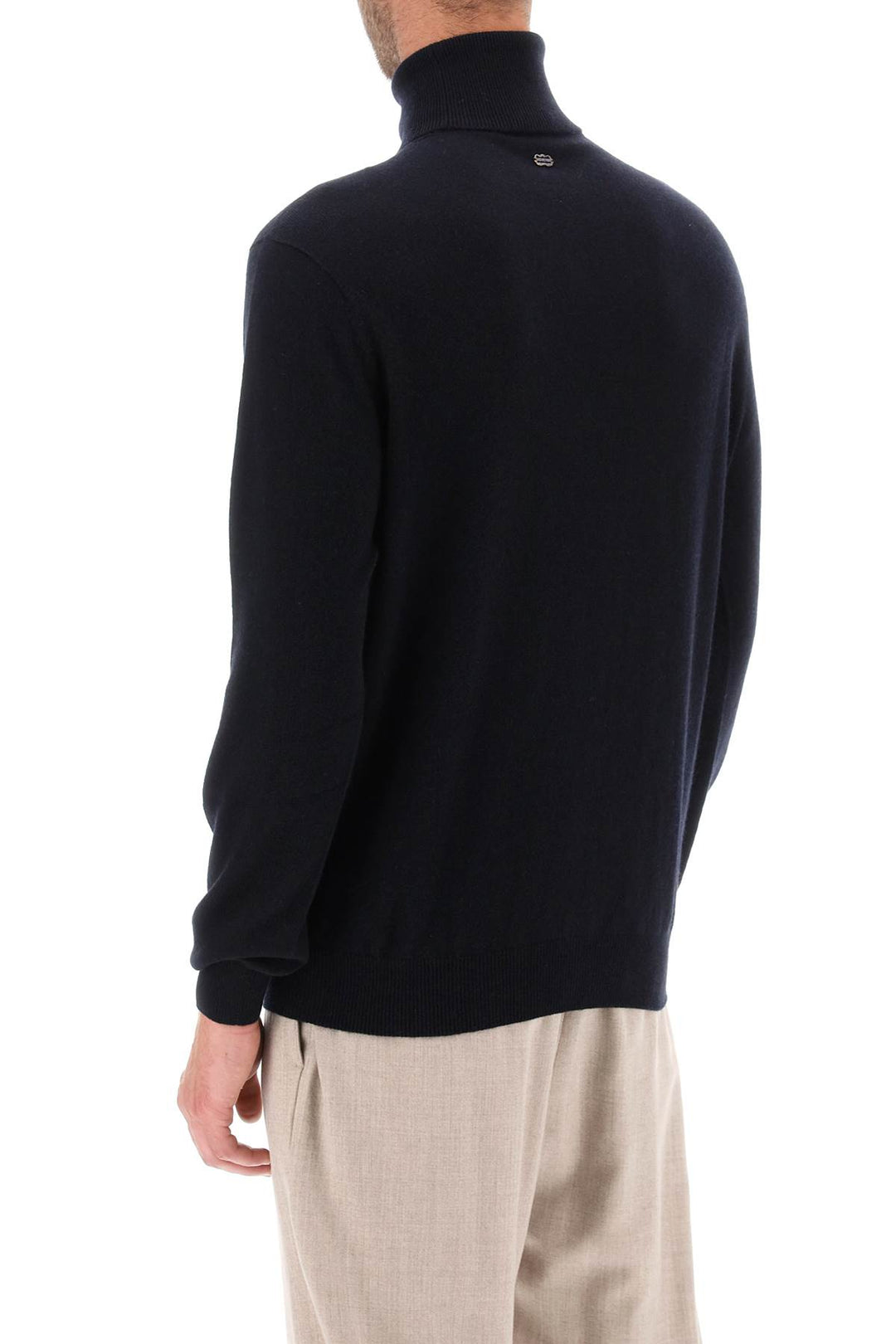 Agnona Seamless Cashmere Turtleneck Sweater   Blu