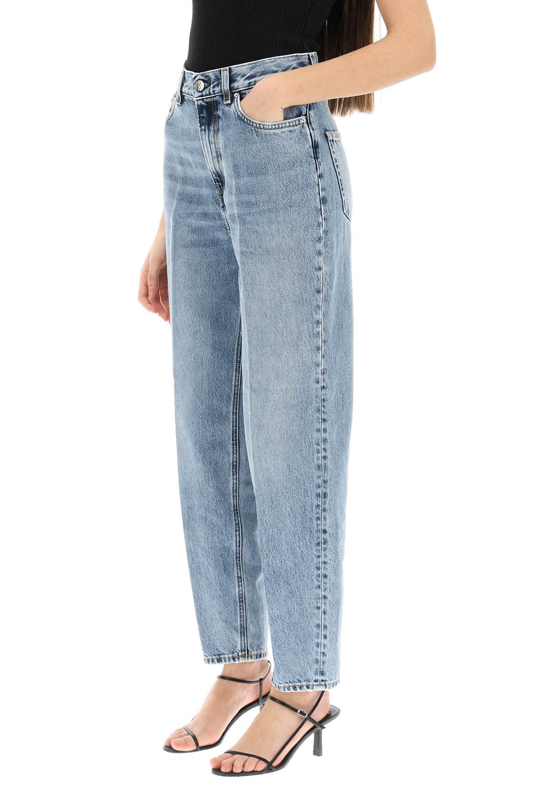 Toteme Organic Denim Tapered Jeans   Blue
