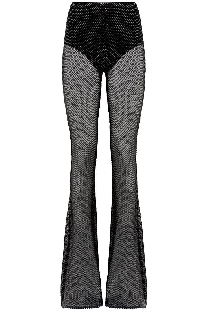 Giuseppe Di Morabito rhinestone-studded fishnet knit pants