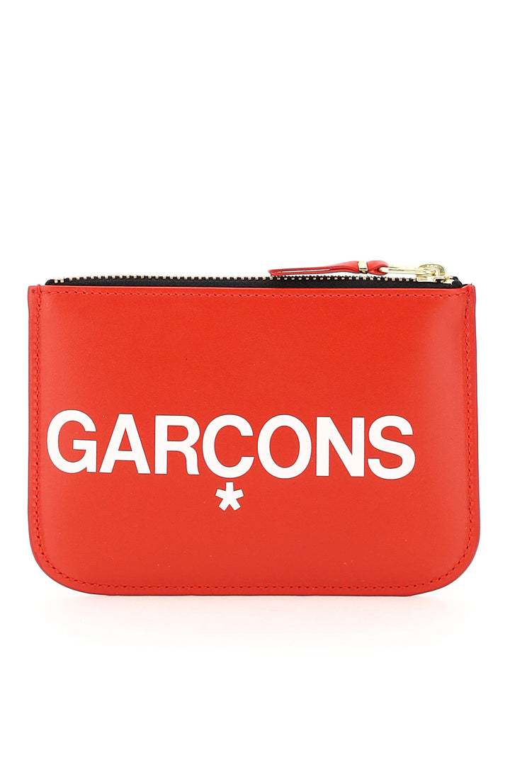 Comme Des Garcons Wallet Huge Logo Pouch   Red