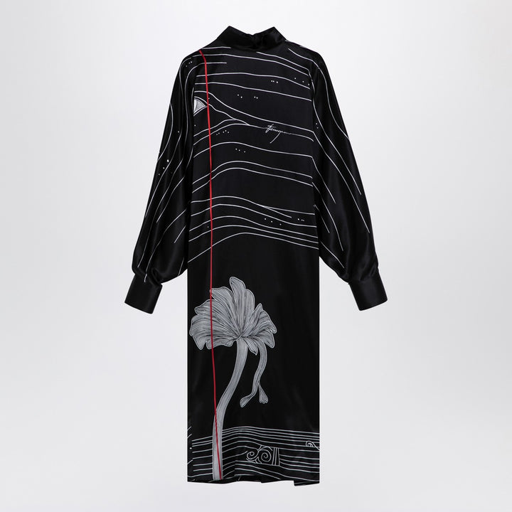 Ferragamo silk satin midi dress