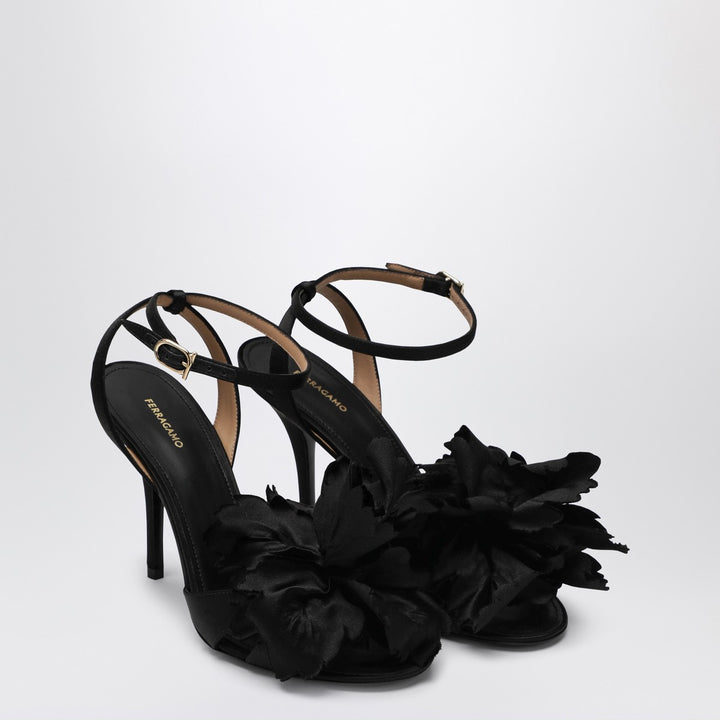 Ferragamo satin flower sandals