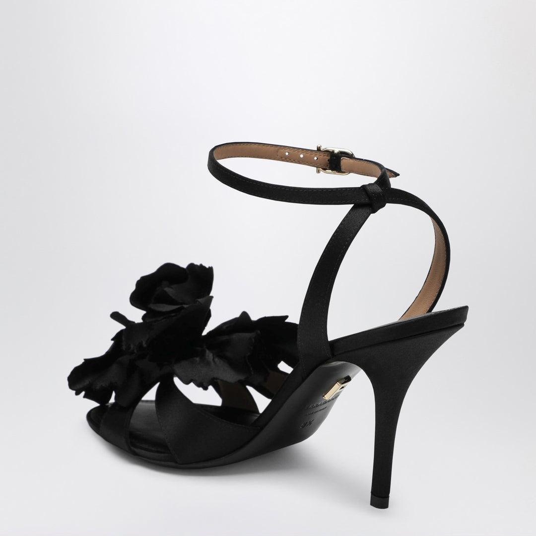 Ferragamo satin flower sandals