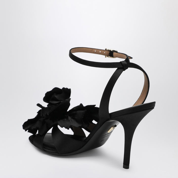 Ferragamo satin flower sandals