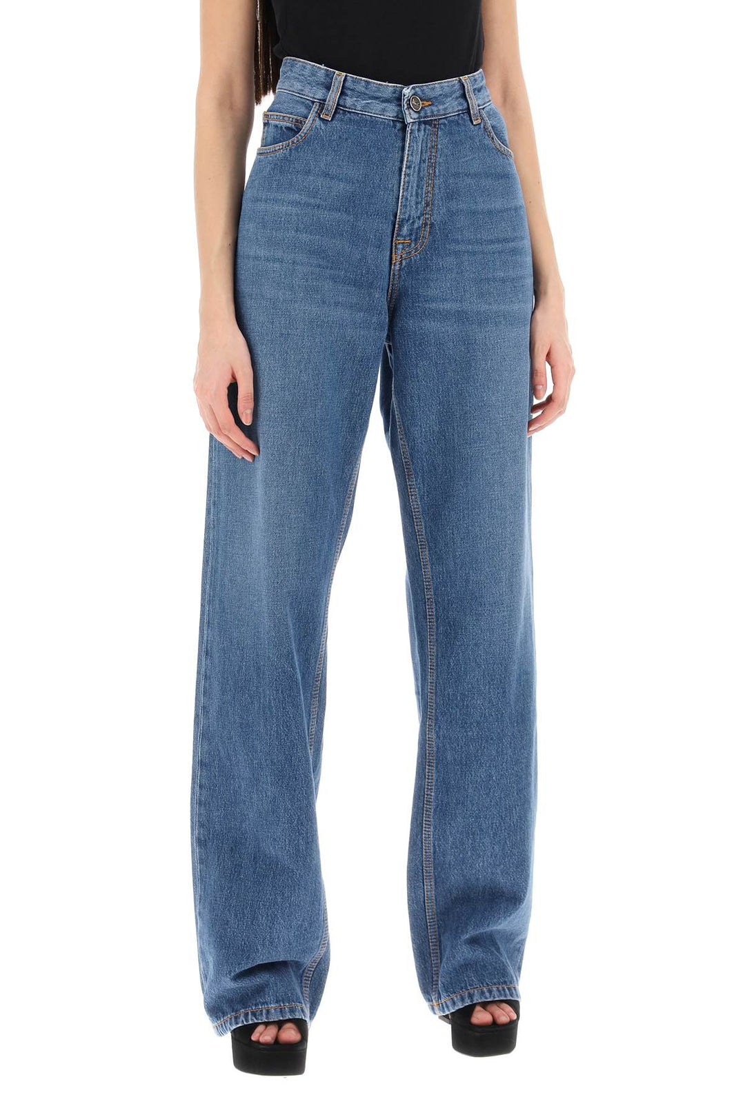 Etro Low Waisted Baggy Jeans   Blue