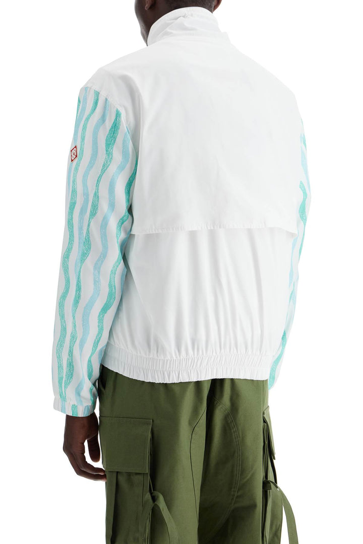 Casablanca Windbreaker Jacket With Maison Memphis Print   White