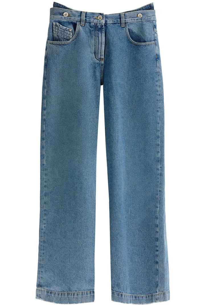 The Attico Layered Baggy Jeans   Blue