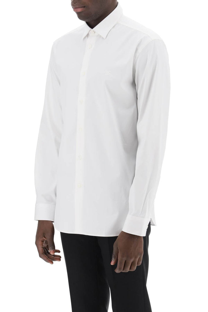 Burberry Sherfield Shirt In Stretch Cotton   White