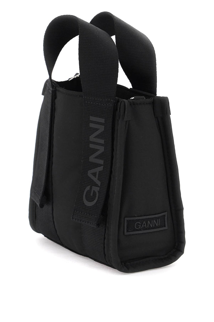 Ganni Tech Mini Tote Bag   Nero