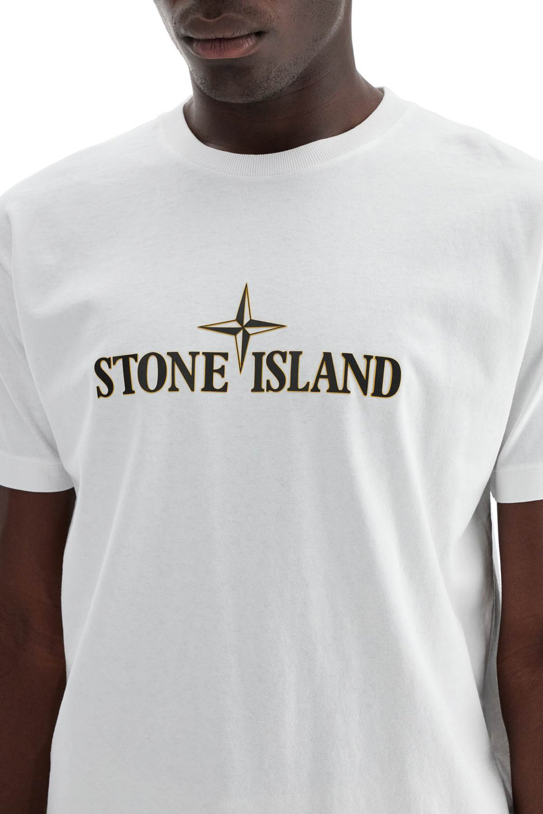 Stone Island Regular Fit Logo T Shirt   White