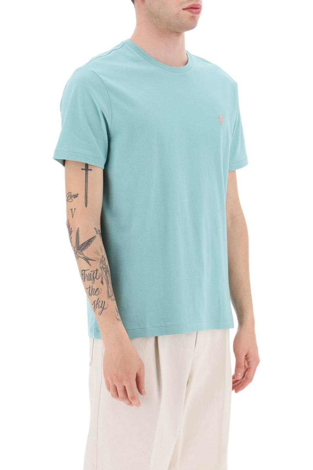 Polo Ralph Lauren Custom Slim Fit T Shirt With Logo   Verde