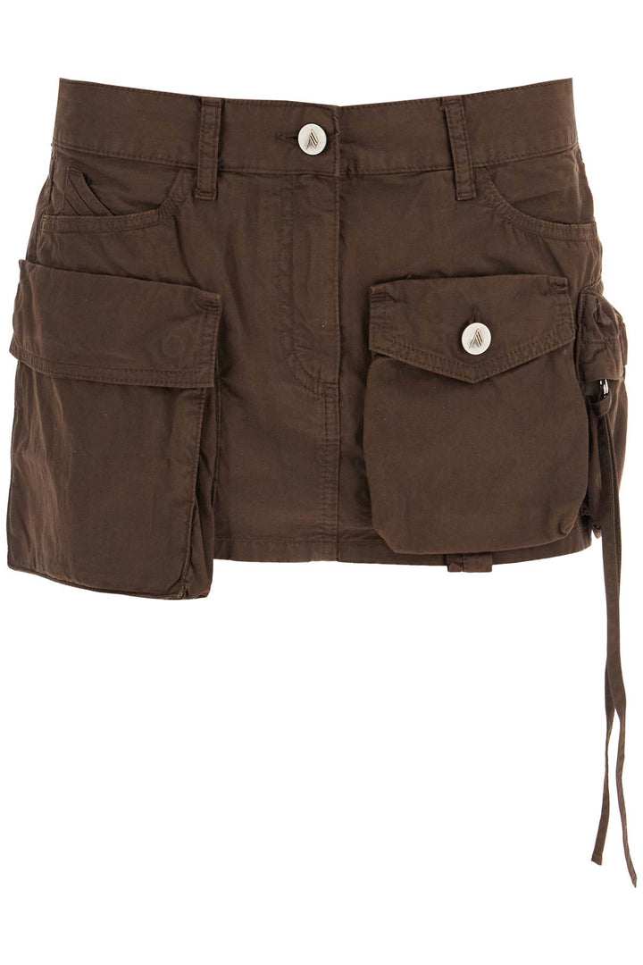 The Attico Mini Cargo Skirt   Brown