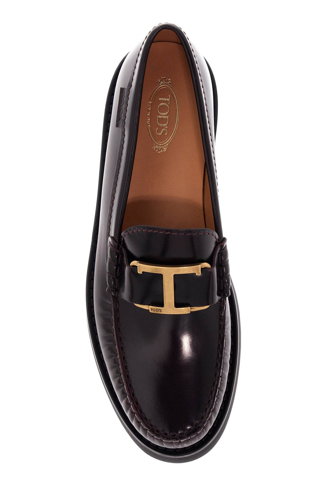 Tod's T Timeless Leather Loafers   Red