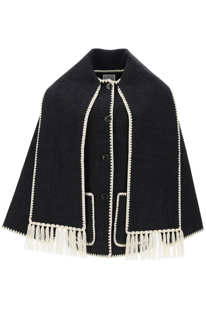 Toteme Embroidered Scarf Jacket   White