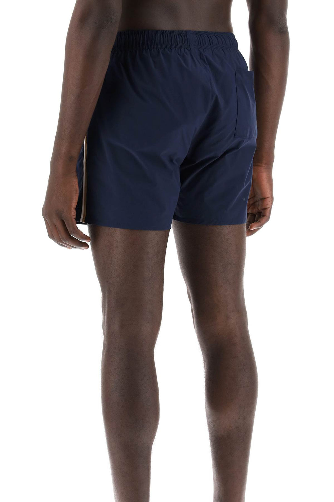 Boss Replace With Double Quoteseaside Bermuda Shorts With Tr   Blue
