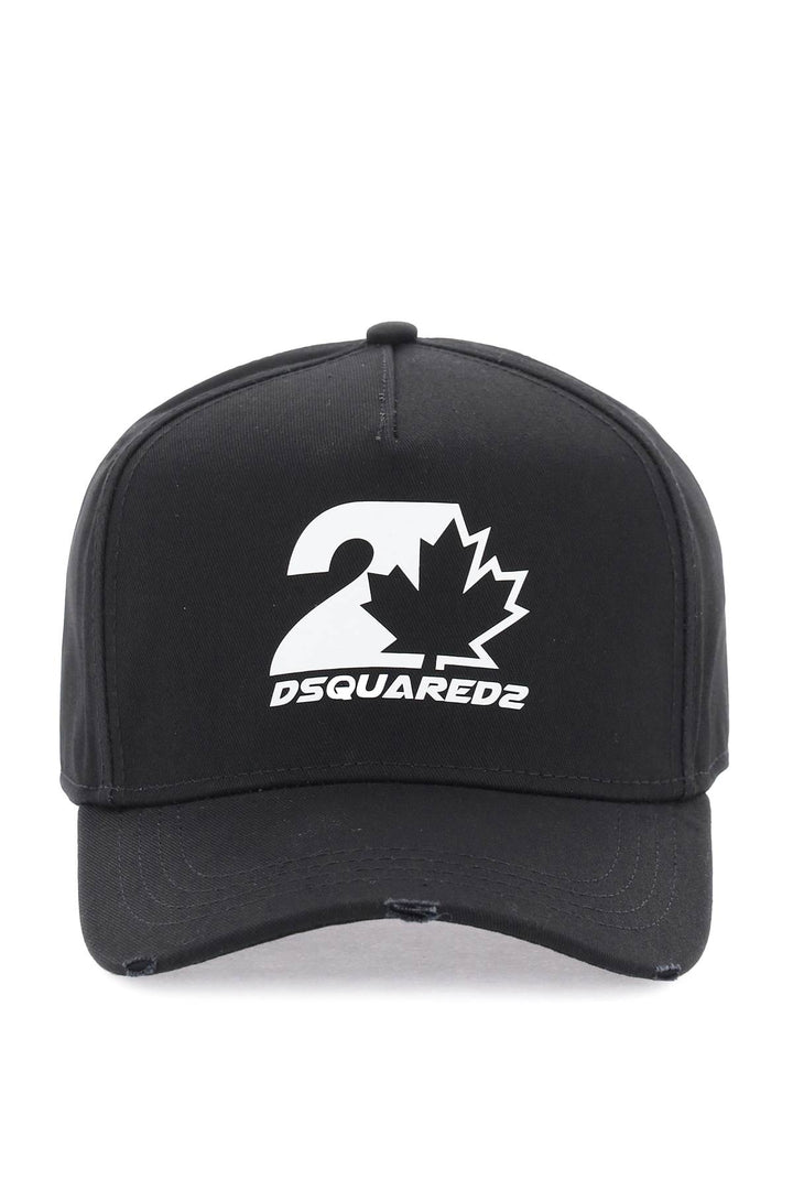 Dsquared2 Baseball Cap With Logoed Patch   Nero