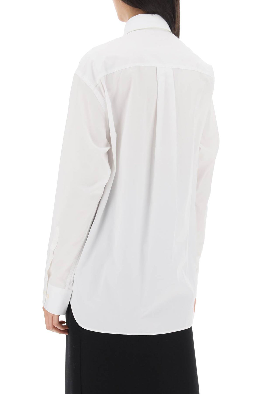 Wardrobe.Nyc Maxi Shirt In Cotton Batista   Bianco