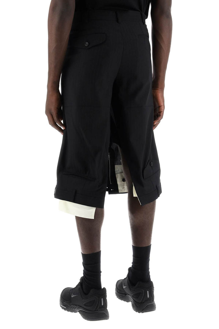 Comme Des Garcons Homme Plus Upside Down Bermuda Shorts   Black