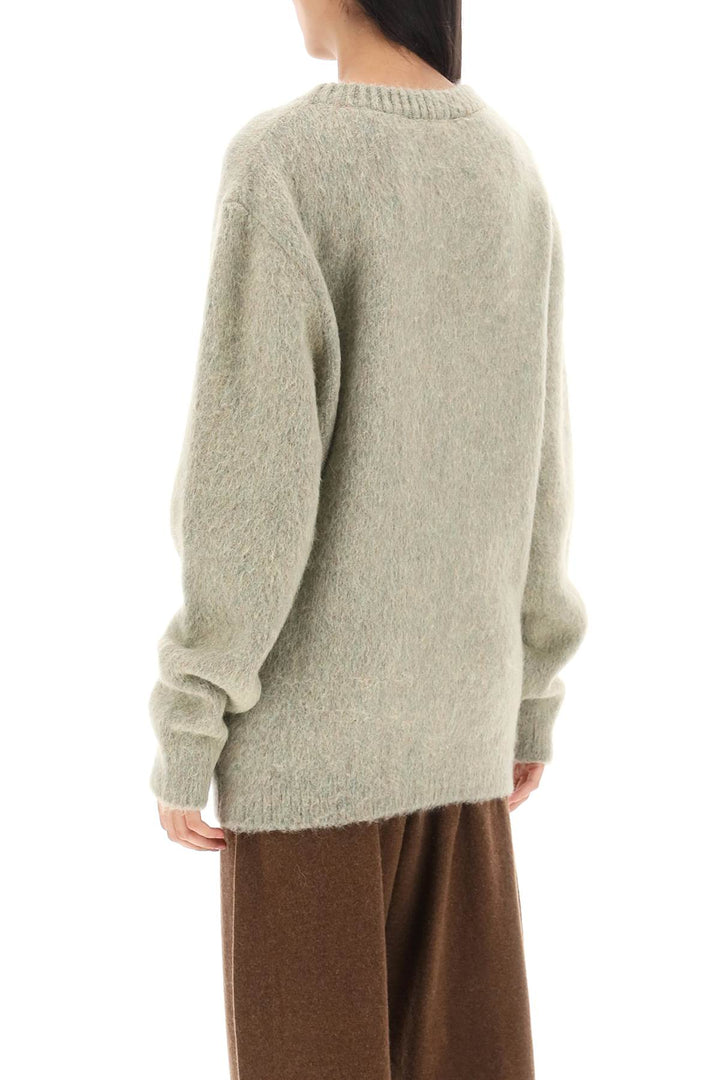 Lemaire Sweater In Melange Effect Brushed Yarn   Verde