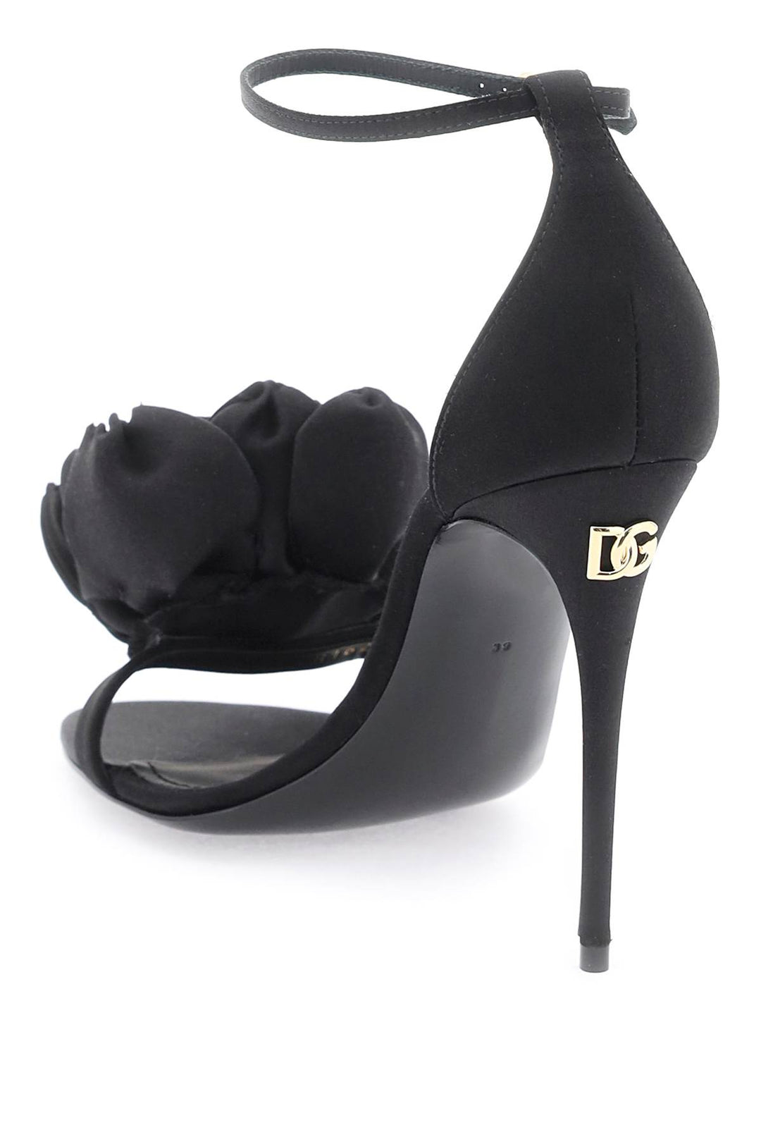Dolce & Gabbana Satin Sandals   Black