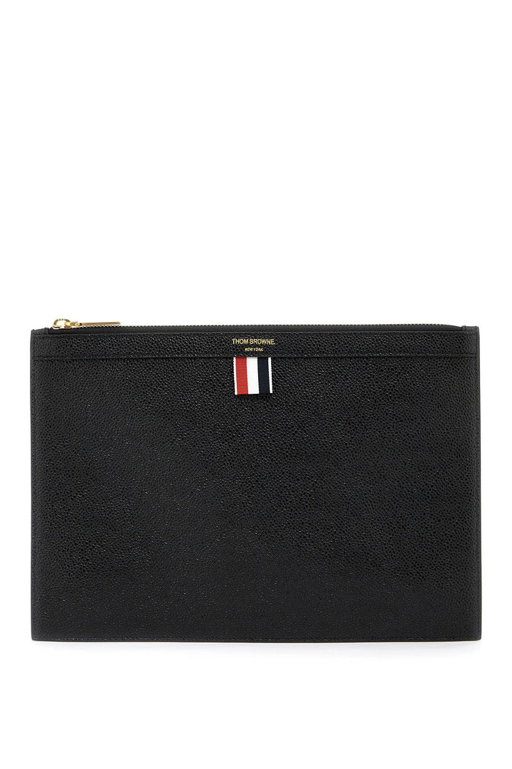Thom Browne Leather Small Document Holder   Black