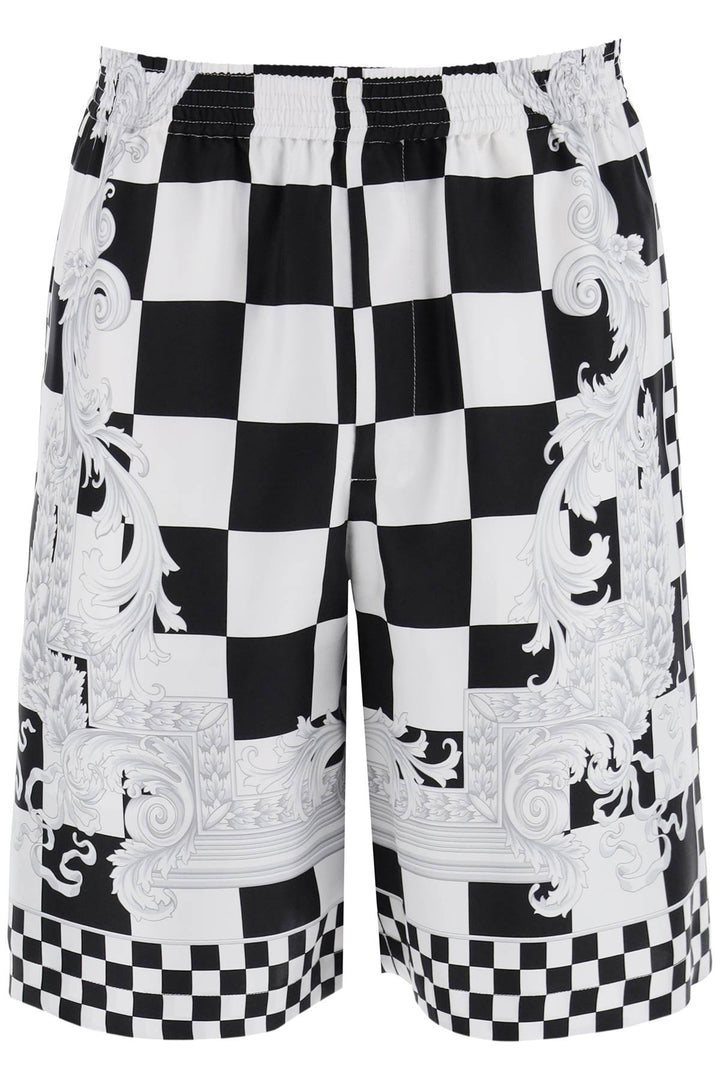 Versace printed silk bermuda shorts