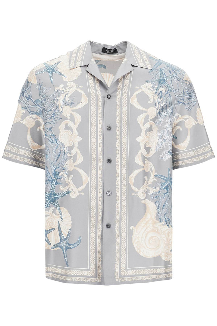 Versace baroque printed silk bowling shirt