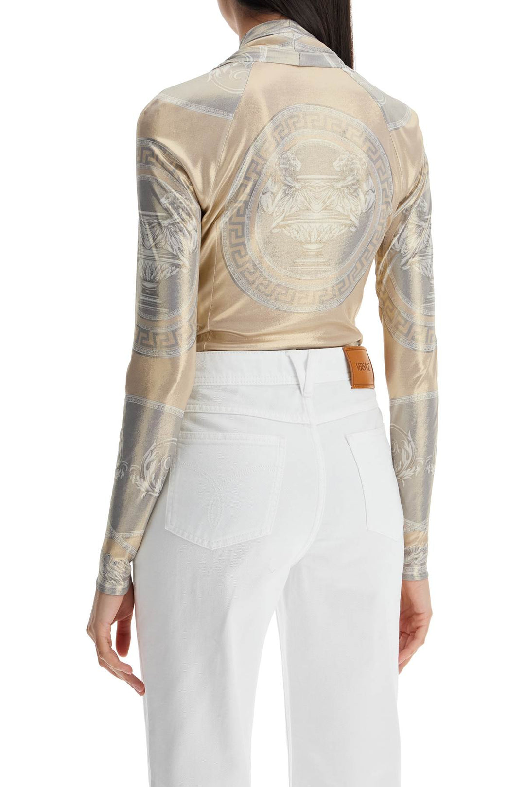 Versace laminated jersey bodysuit