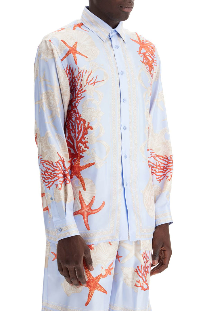 Versace barocco sea silk shirt