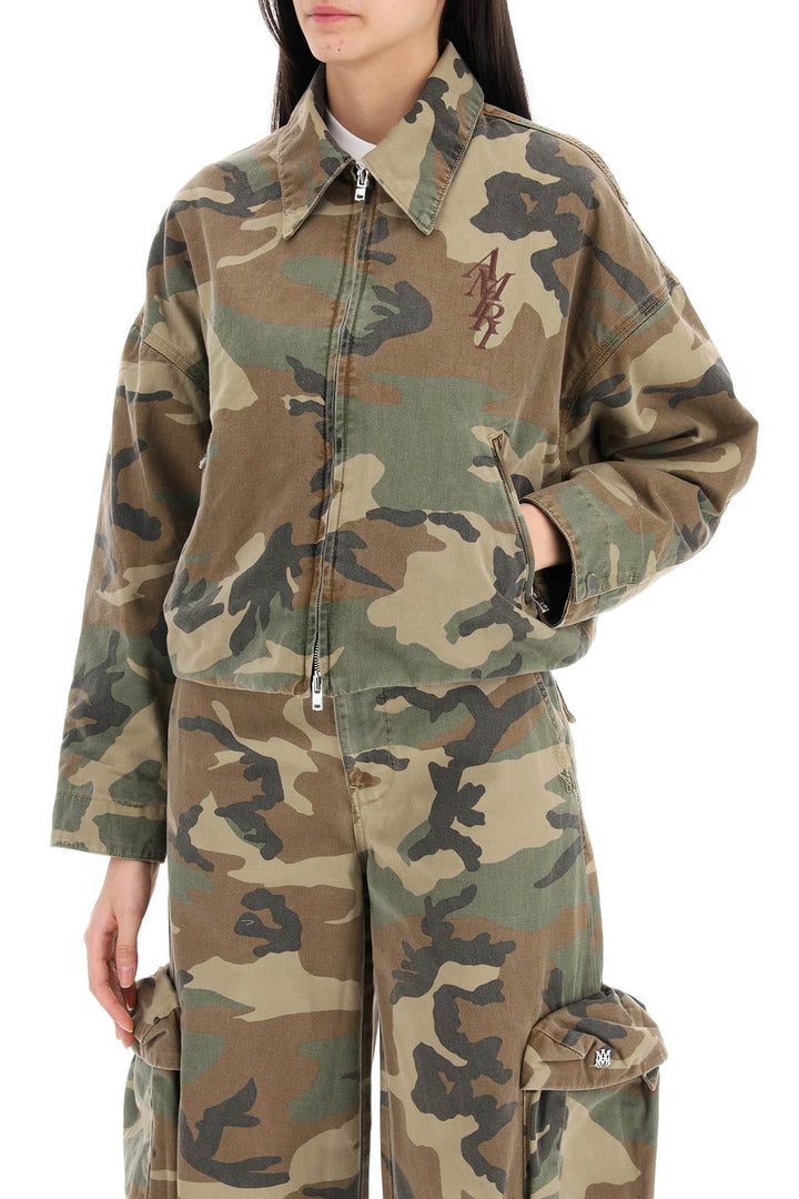Amiri Workwear Style Camouflage Jacket   Khaki