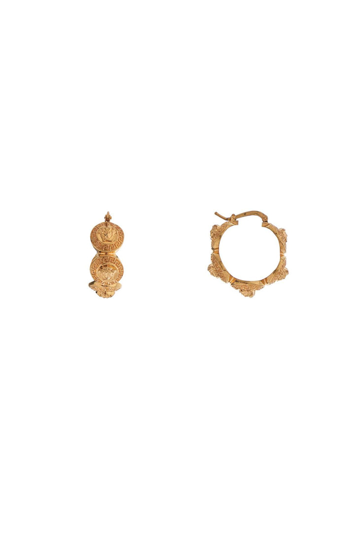 Versace geometric metal hoop earrings