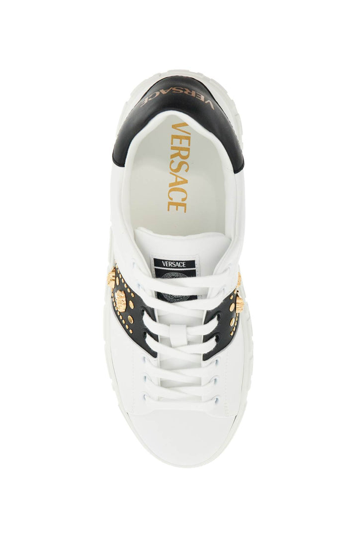 Versace studded greek sneakers