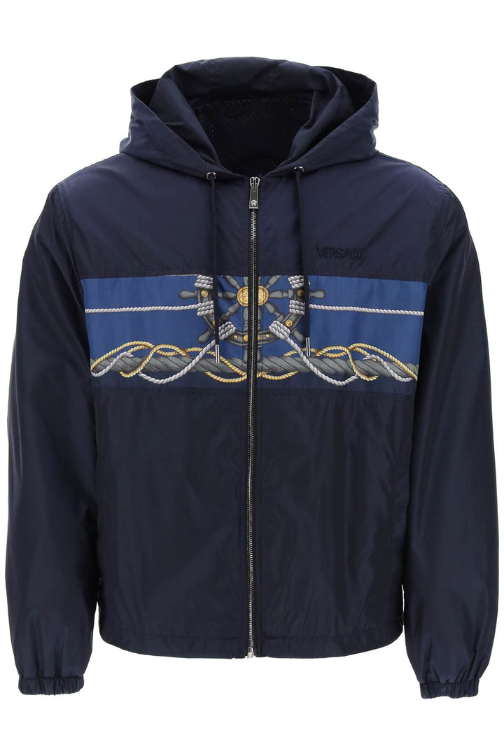 versace nautical hooded jacket