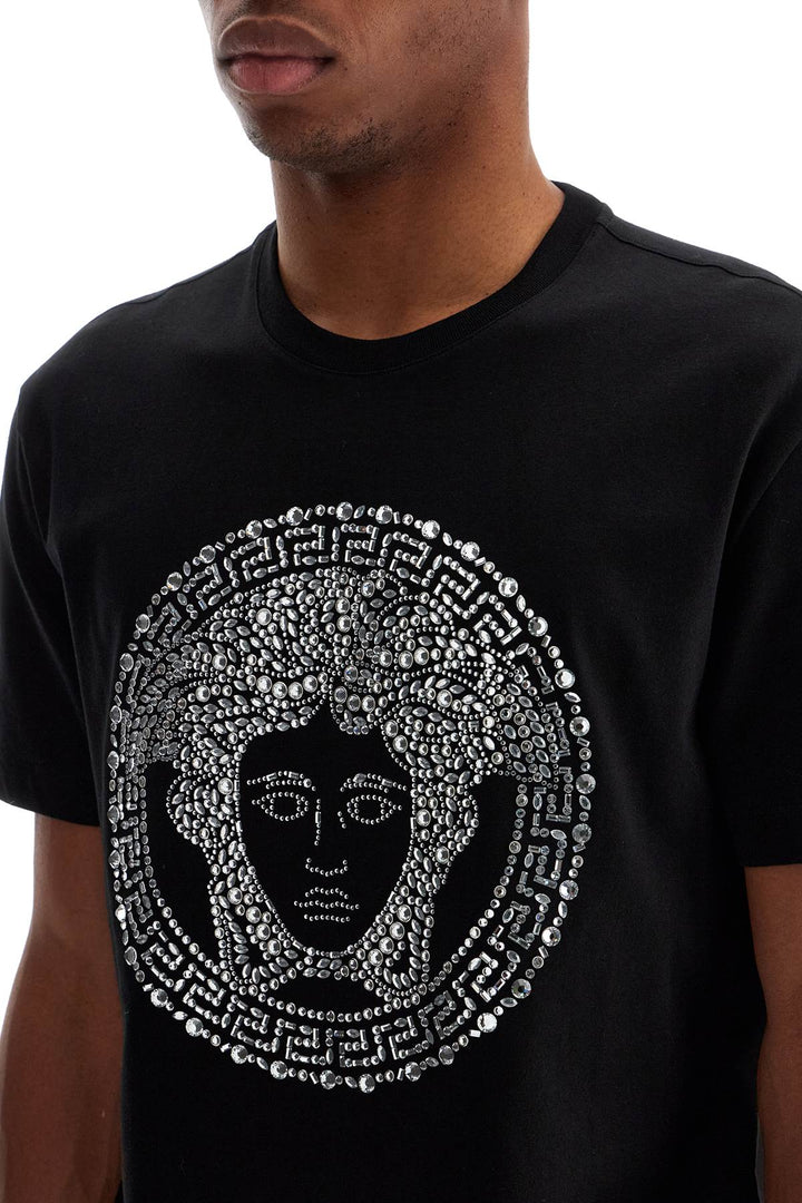 Versace Medusa Crystal Embellished T-Shirt