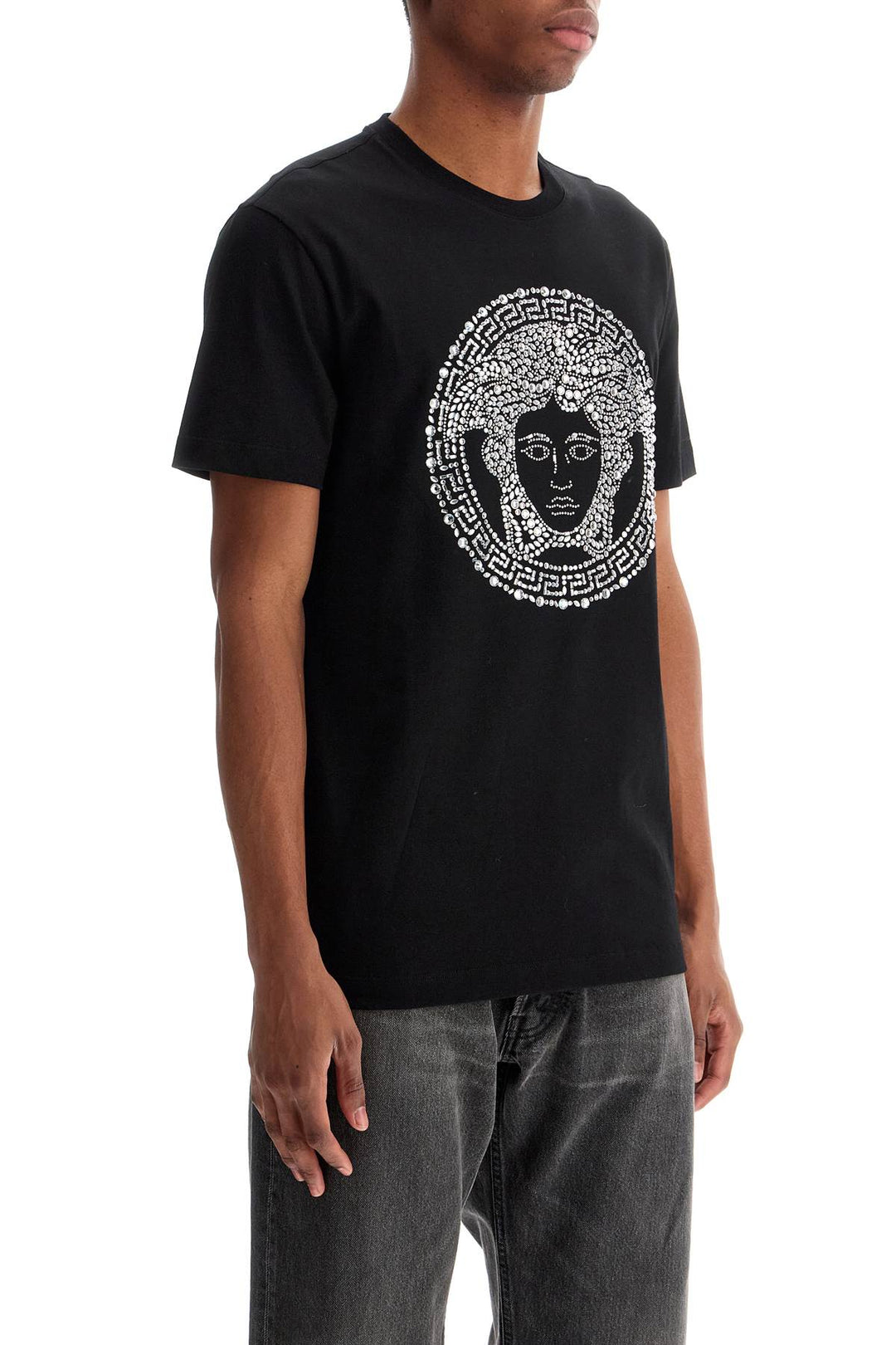 Versace Medusa Crystal Embellished T-Shirt