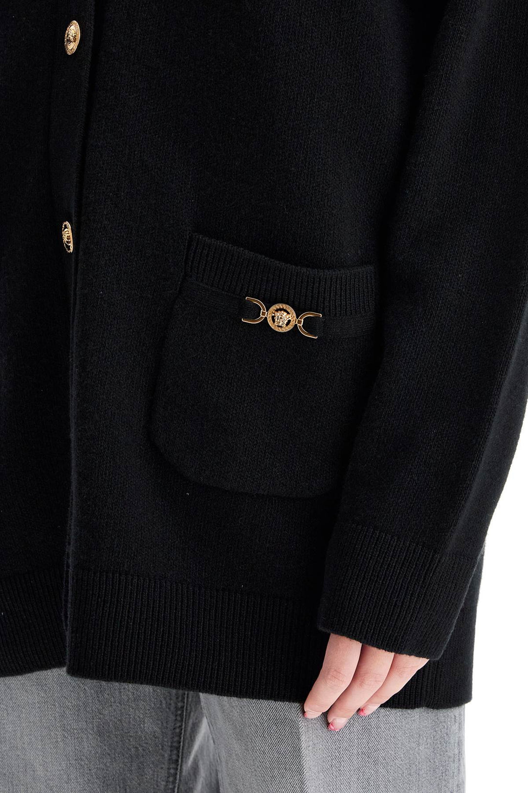 Versace boxy cashmere cardigan