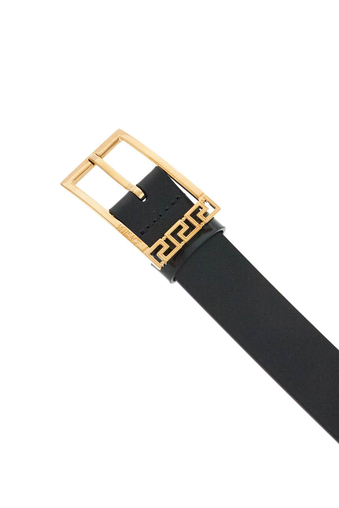 Versace black brushed calfskin belt