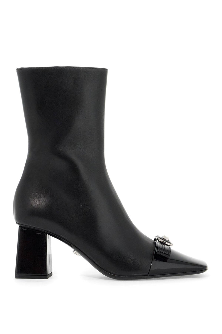 Versace gianni ribbon leather ankle boots