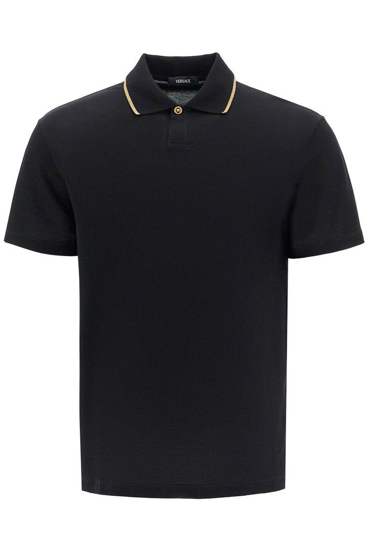 Versace cotton pique polo shirt