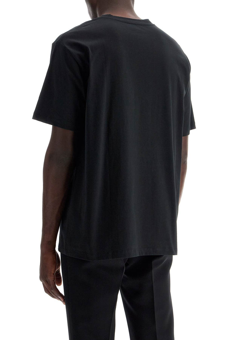 Balmain T Shirt With Logo Print   Black