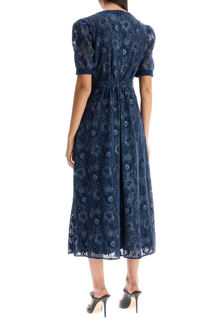 Saloni velvet lace dress