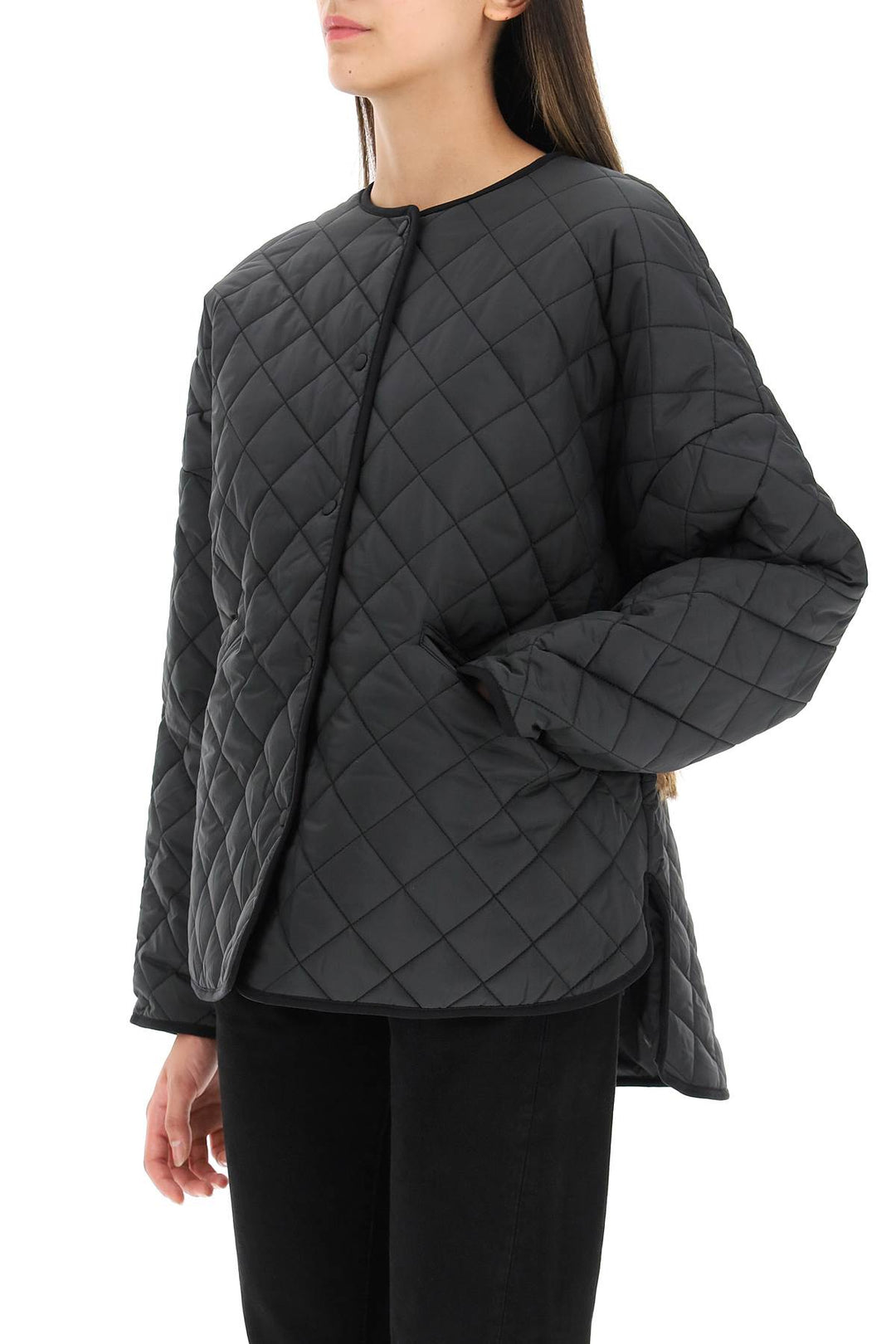 Toteme Quilted Boxy Jacket   Black