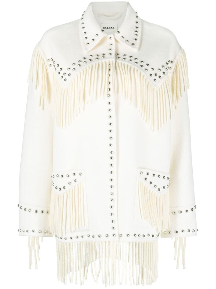 Parosh Studded Fringe Jacket